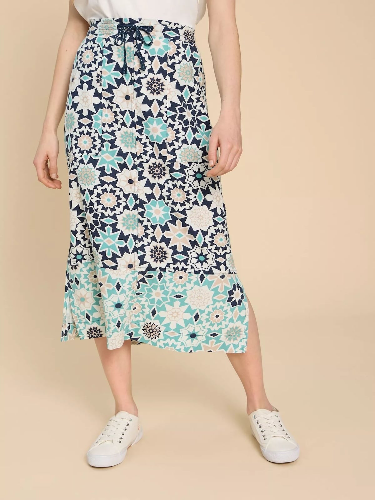 Sukně Elle Navy Print
