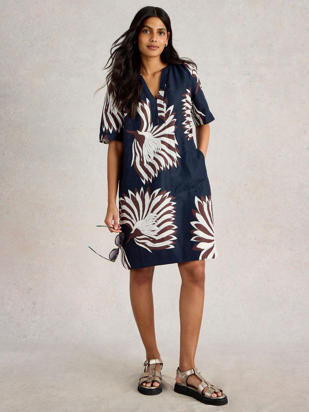 Sukienki June Navy Print